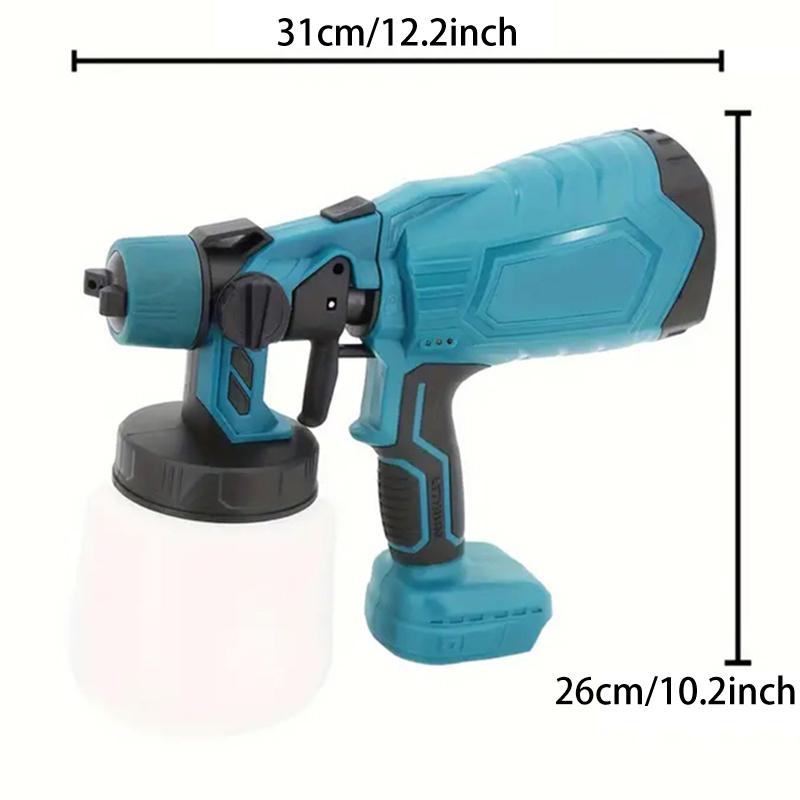 1000ML Electric Spray Gun High Power Cordless Paint Sprayer HVLP Auto Furniture Steel Coating Airbrush For Makita 21V Battery