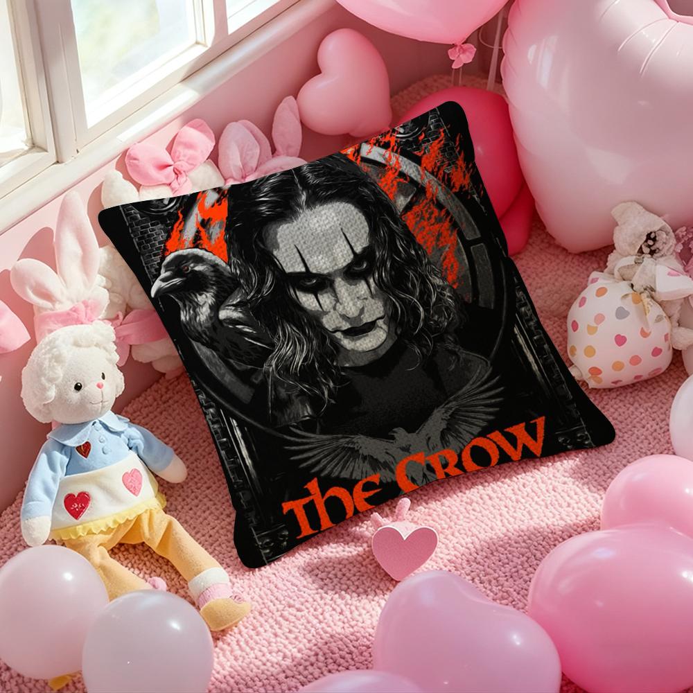 

RRaven CCrow Movie Pillow Case Antidustmite Pillowcase Invisible Zipper Silky Short Plush Sofa Cushion Cover 30x30 cm