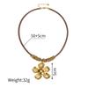 Atoztide Gold Color Heart Flower Sun Pendant Necklace for Women Stainless Steel Multiple Styles Necklace Christmas Jewelry Gift