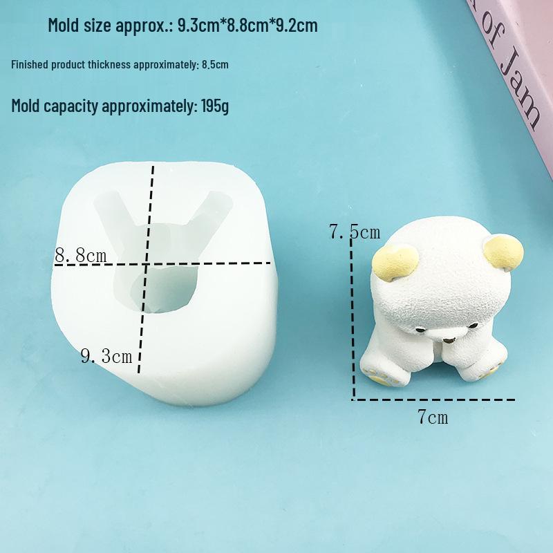 

Силиконовая форма для свечей в виде куклы-мишки, гипсовых украшений, муссовых тортов, шоколада