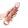 25cm Large Penis Extender Sleeve Reusable Condom Delay Penis Sleeve Dick Male Dildo Pumps Enlargers Sex Toys for Men 18+