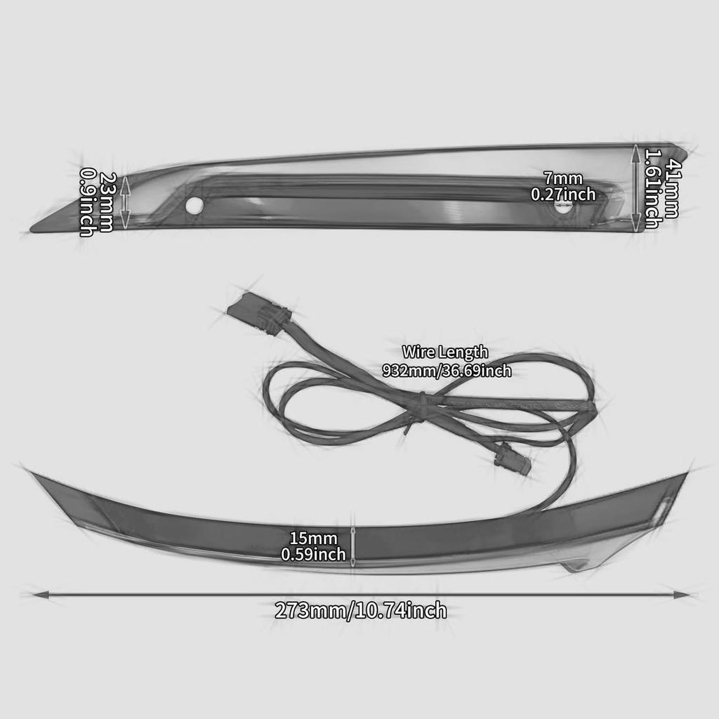 Windshield Side Trim LED Light Turn Signal Running Lamp Fit for Road Glide FLTRX FLTRXS FLTRK FLTRU FLTRXSE FLTRUSE 2015–2024 Black Front Fairing