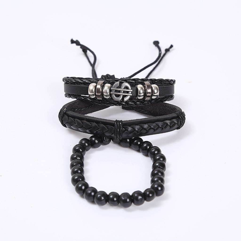 Leather Bracelet Diy Braided Bracelet Four-piece  Bracelet Joker Bracelet Women's