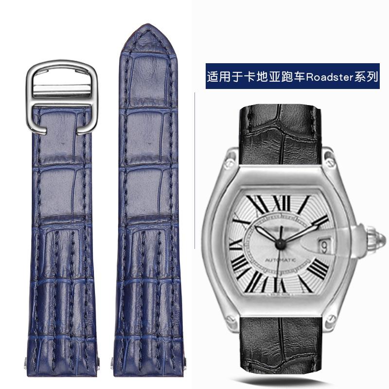 19mm 20mm Do Cartier Roadster W6206018 W6206017 Nylonowy Pasek do Zegarka Męski Płótno Szybkie Metalowy Adapter Skórzany Pasek do Zegarka Akcesoria