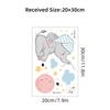 Cartoon Cute Elephant Balloon Star Animal Noctilucent Wall Stickers For Bedroom Living Room Nursery Decoration Wall Decals