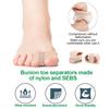 Gel Bunion Toe Separator W/Fabric Lining for Big Toe,Silicone Toe Spacers Breathable Toe Corrector Protector for Overlapping Toe