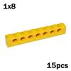 MOC Technology Assemble Particles Brick 1x8 with 7 Holes 3702 DIY Brick Playset Learning  Educational Toys  Playsets for Kids