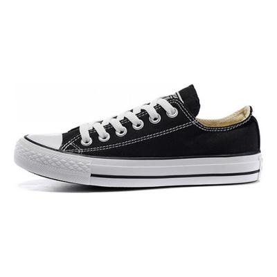 All Star Klasické Párové Retro Odolné Nízke Plátené Topánky Unisex Tenisky Čierne Biele 101001C