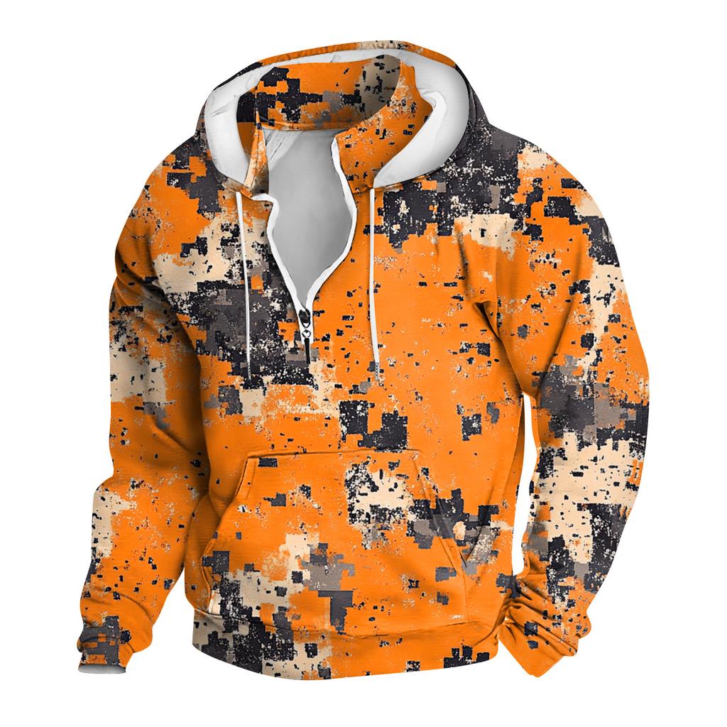 Das Herren-Sweatshirt mit Stehkragen im Frühling und Herbst ist ein Outdoor-Freizeitpullover