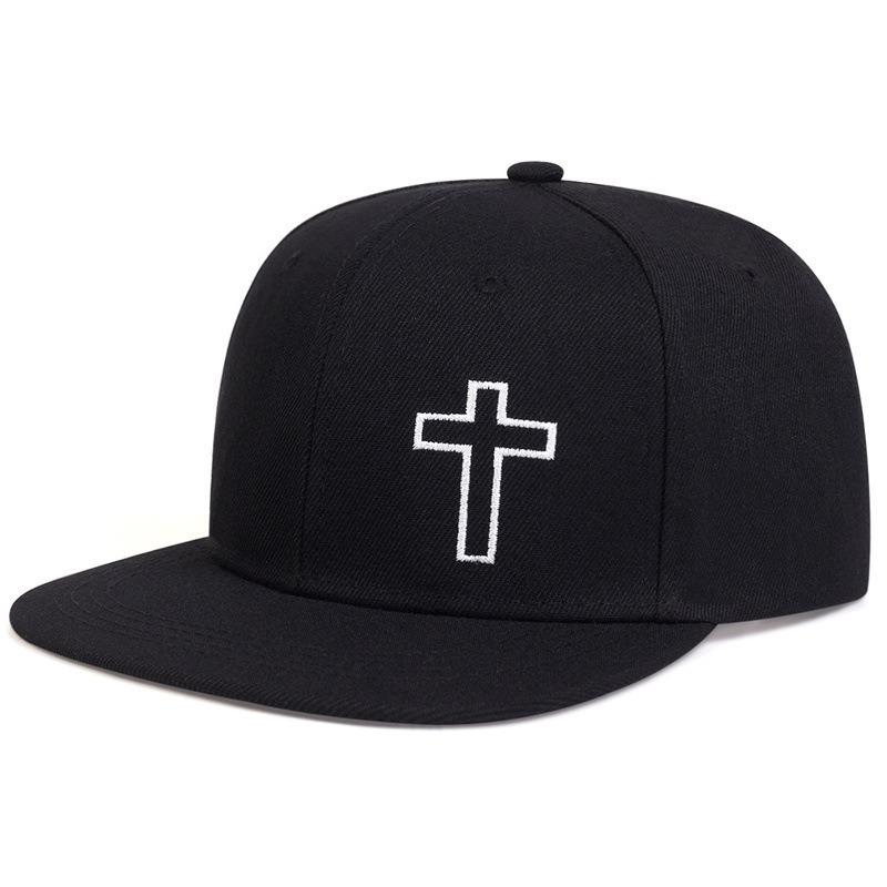 New summer simple embroidery personalized cross baseball cap sunscreen men's and women's soft top versatile cap