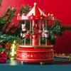 Wooden Rotating Wooden Music Box Interactive Children Gifts Musicbox  Festive Holiday Decor