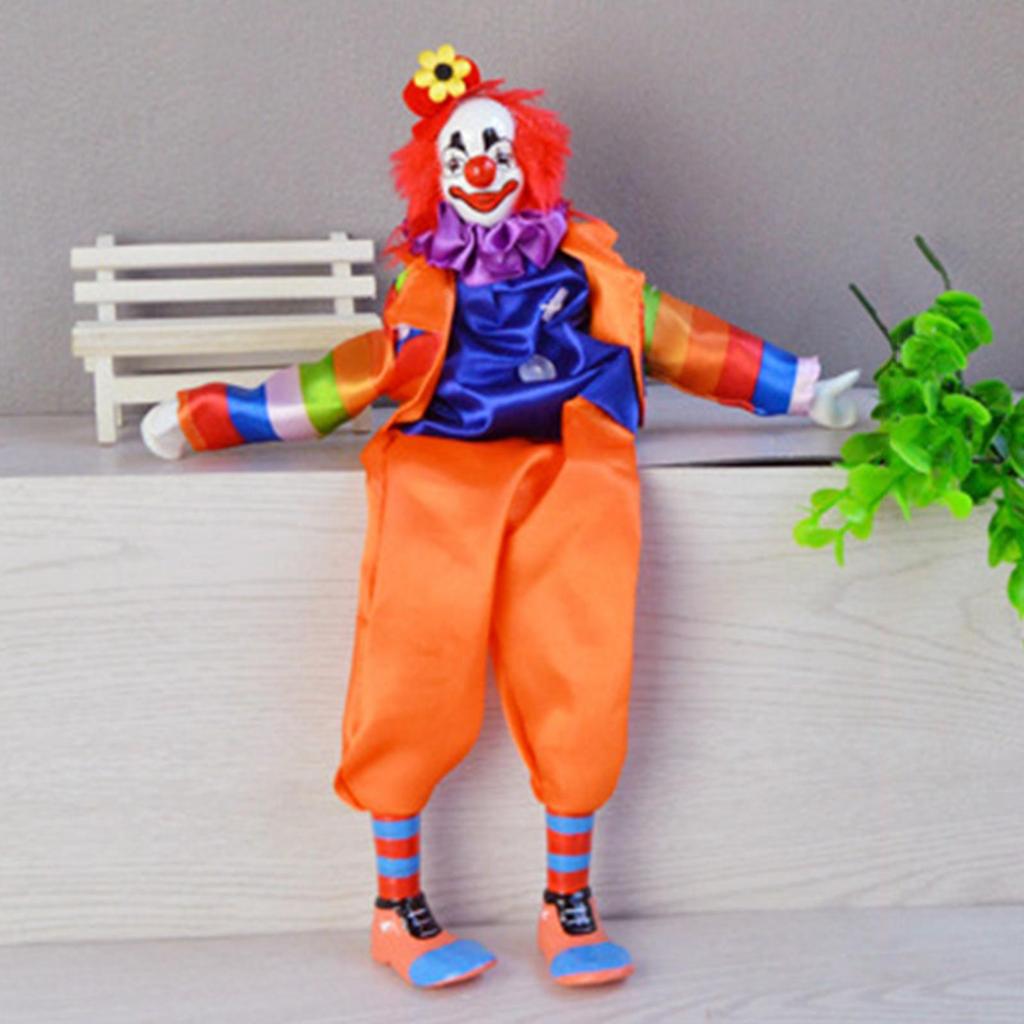 Clown Toy Doll Props Movable Joints for Home Desk
