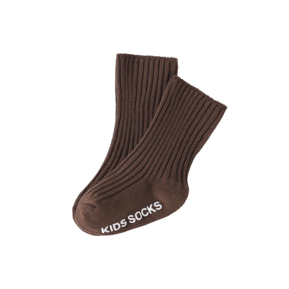 Solid Mid-Calf Striped Non-Slip Baby Socks with Loose Cuff