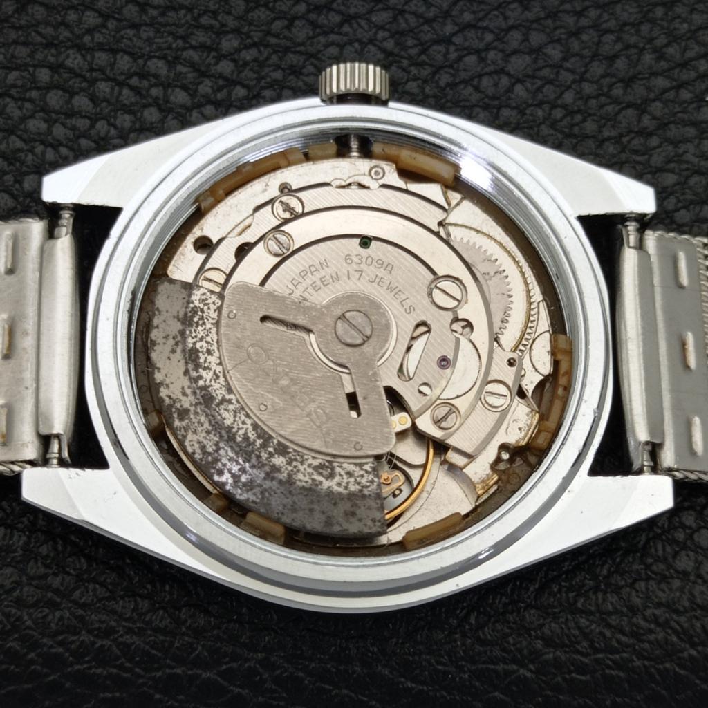 AUTOMATIC VINTAGE REFURBISHED SEIKO 5 JAPAN 6309A MENS WHITE WATCH a441182-4 Sk-a441182