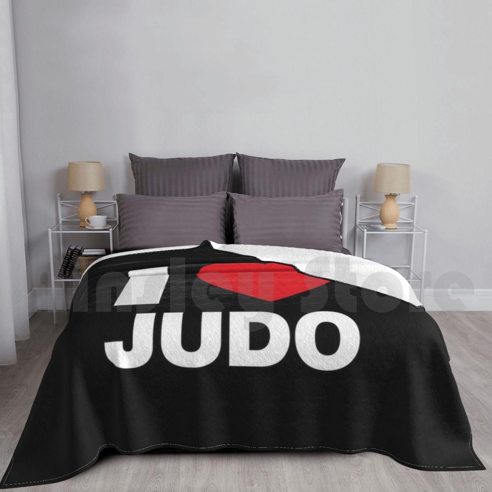 Blanket I Love Sport , I Love Judo 1084 I Love Love Love Sport Love Judo Red Heart Heart I Size: 75*100cm, Weight: 230 GSM