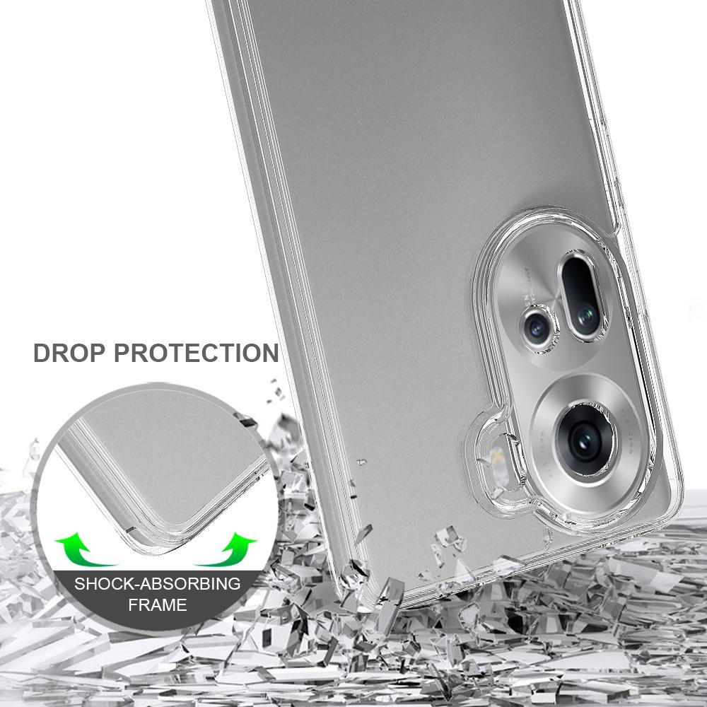 For Oppo Reno11 5G (Global) Case TPU+Acrylic Anti-Scratch Clear Back Cover