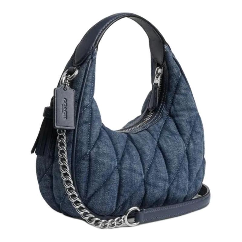 Coach CARMEN 20 Removable Shoulder Strap Fabric Shoulder Crossbody Handbag Small Women Denim Blue