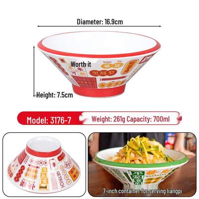 Driun A8 Hong Kong Style Tempered Melamine Noodle Bowl