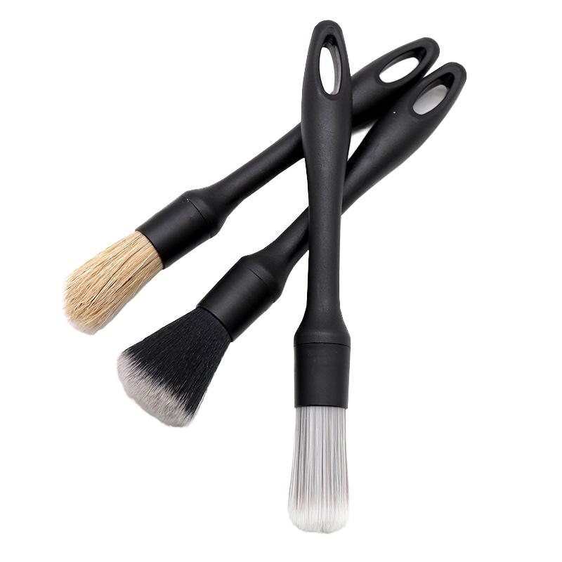 Hot Sale Soft Auto Interior Detail Brush Profession Car Cleaning Tool Multifunction Details Brush 3 Pcs Set Car Detailing Brush