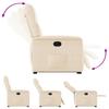Recliner Chair with Lift Assist Beige Microfiber Fabric