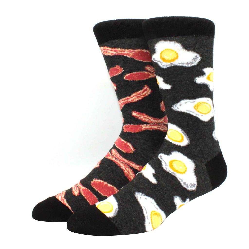 High Quality Combed Cotton Socks food Pattern Long Tube Funny Happy Men Socks Novelty Skateboard Crew Casual Crazy Socks