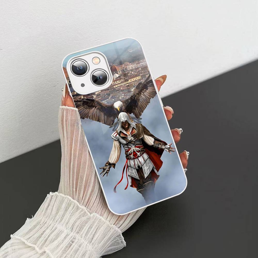 Funny A-Assassins Game C-Creed Tempered Glass For Iphone 14 13 12 11 Pro Mini XS MAX 14Plus X XS XR Cover