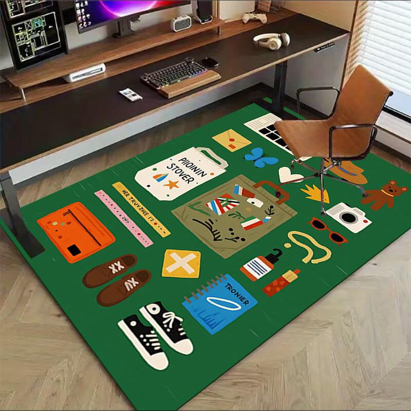travels shoes Pattern Area Rug, Office Carpet Indoor Outdoor Entrance Doormat, Non-Slip Soft And Comfortable, Living Room, c122031