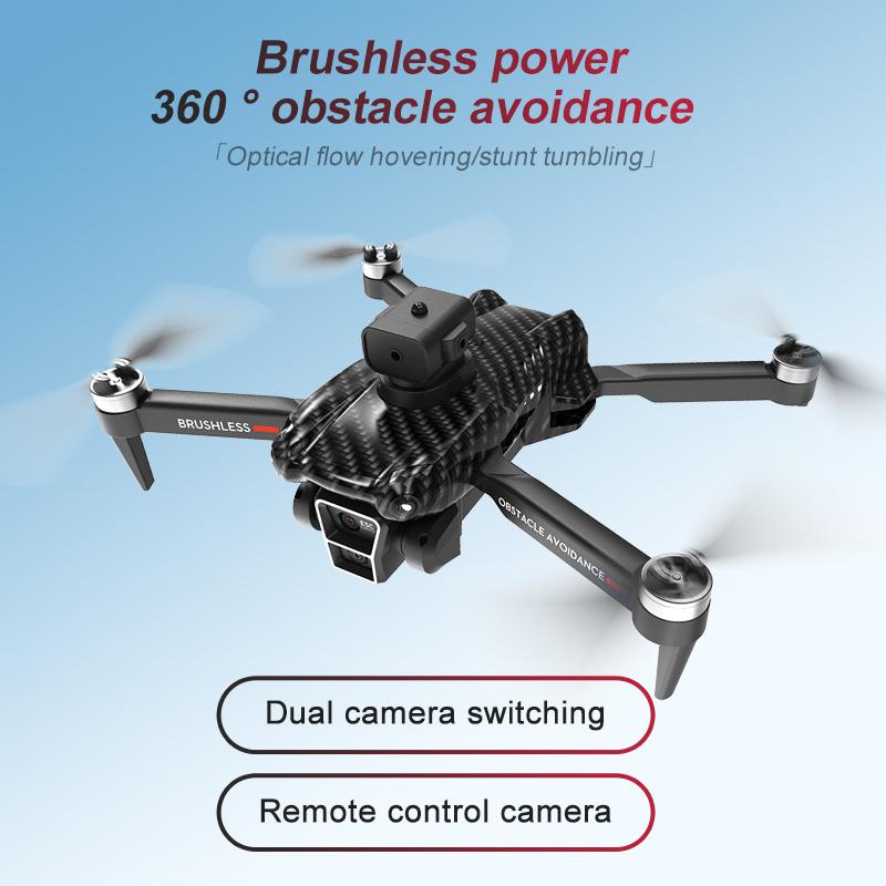 T2 drone aerial photography HD dual lens brushless motor optical flow hovering obstacle avoidance remote control aircraft