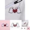 Creative Cartoon Heart Shaped Ghost Design Metal Brooch Pin For Halloween 2023 Collection