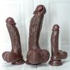 9,65" Realistisk Svart Dildo med Sugekopp, Flere Størrelser, Flytende Silikon, G-punkt- og Analsimulering for Par, Håndfri Lek