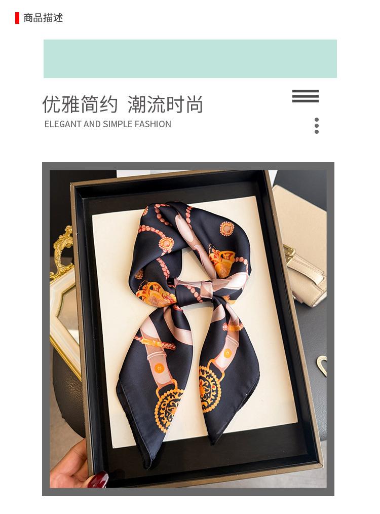 New Decorative Simulation Silk Printing Silk Scarf Square Scarf High-end Shawl Sunscreen Neck Professional Scarf Headscarf Scarf