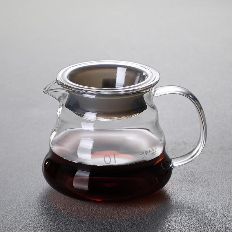 TLXT Hand-Pour Glass Coffee Pot Cloud Pot Set
