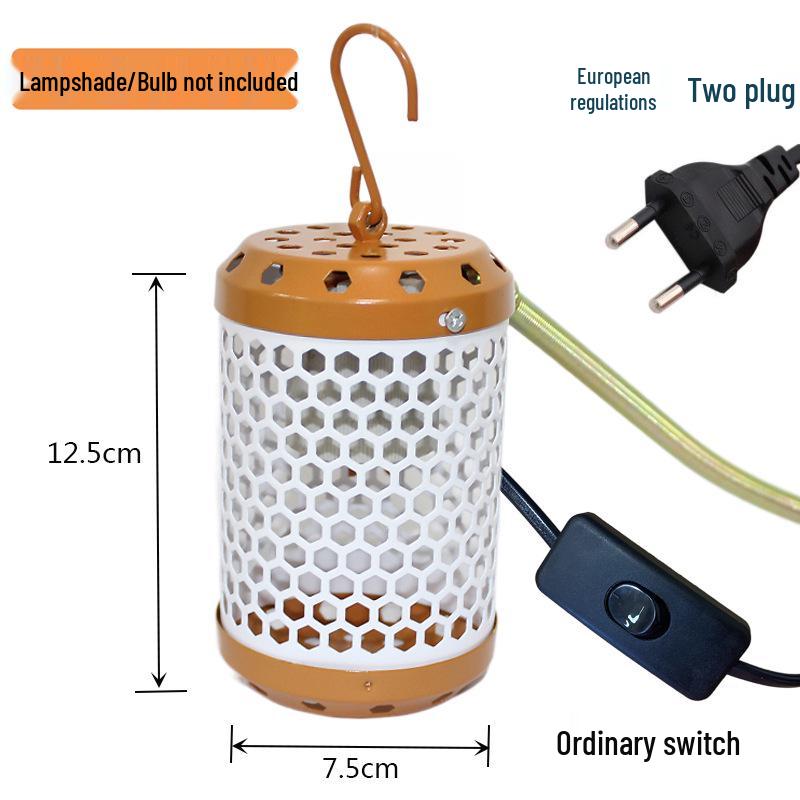 Parrot & Reptile Heat Lamp with Bite-Proof, Anti-Scald Mesh Cover