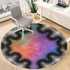 1pc Neonography Office Round Rug, Carpet for Office, Gaming, Lightweight Round Floor Mat yy260205033