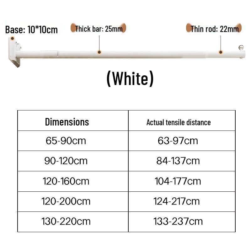 Universal Telescopic Clothes Drying Rack: Freely Retracting, Single-Sided, Folding Design for Household Use