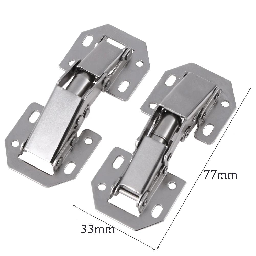 10pcs Cabinet Hinge 90 Degree 3/4in No-Drilling Hole Cupboard Door Hydraulic Hinges Soft Close With Screws Furniture Hardware