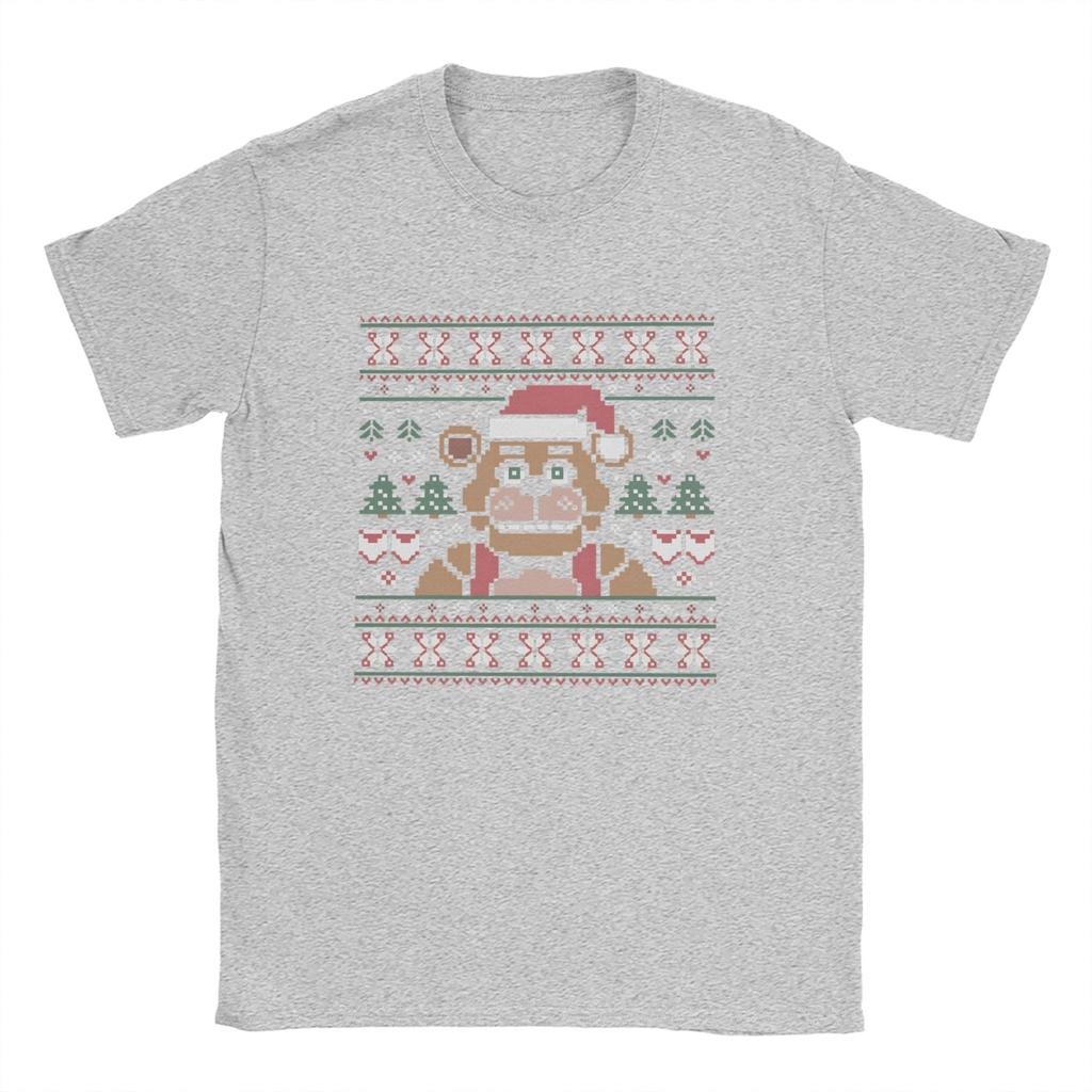 Herren T-Shirt FNAF Bei Freddys Freizeit Reines Baumwoll-T-Shirt Kurzarm T-Shirt Rundhals Kleidung Bedruckt