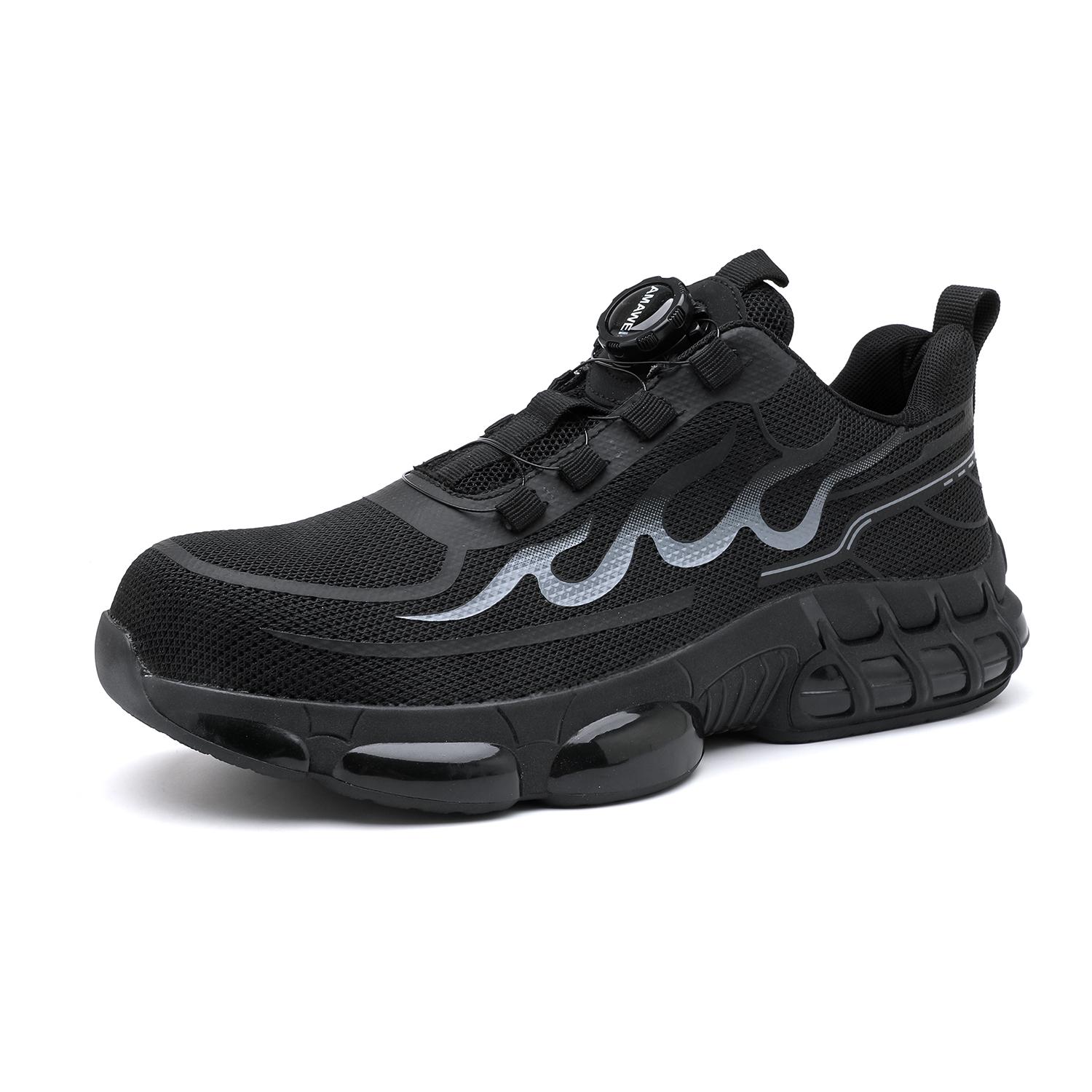 

Rotating Button Safety Work Shoes For Men Steel Head Boots Male Indestructible Construction Non Slip Male Soft Work Shoes 42