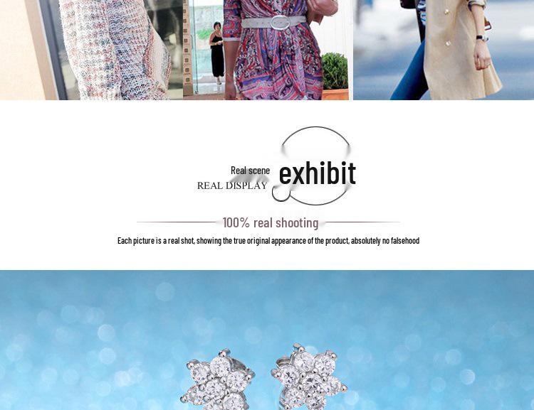 Zhao Liying Guochao Silver Plated Snowflake Earrings - Two Styles In One