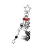 Stylish Hollow Star and Jellyfish Charm Phone Chain Sturdy Kerchain Pendant Beaded Keyring Accessory for Women Ladies