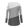 Women's Shirt Blouse Fashion Casual  V Neck Print Sexy Off-the-shoulder Long Sleeve Tops