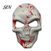 Scary Skeleton Face Masque Day of The Dead Skull Masque, Halloween Sugar Full Festival Costume Supplies Masquerade Party Accessory for Cosplay,