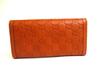 Authentic GUCCI Interlocking G Red Brown Leather Bifold Long Flap Wallet #a661  Refurbished