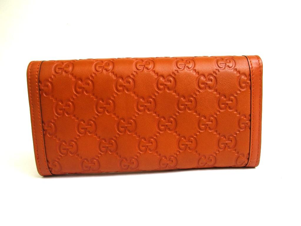 Authentic GUCCI Interlocking G Red Brown Leather Bifold Long Flap Wallet #a661  Refurbished