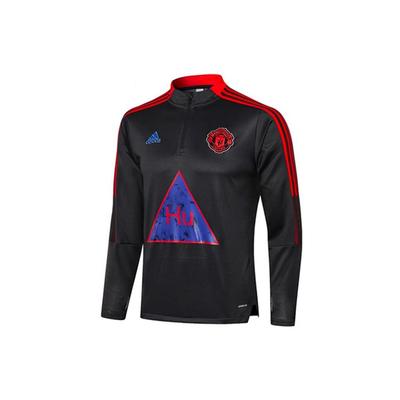 X Pharrell Williams Manchester United Calcio Sport Felpa Maniche Lunghe Uomo Top Grigio Canapa Scuro GK7722