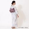 Kimono Yukata Heiko Obi 2 Piece Set Beige Leaf Basho Classic Pattern Mode Retro Yukata [Kyoto Yuzen] (Beige)