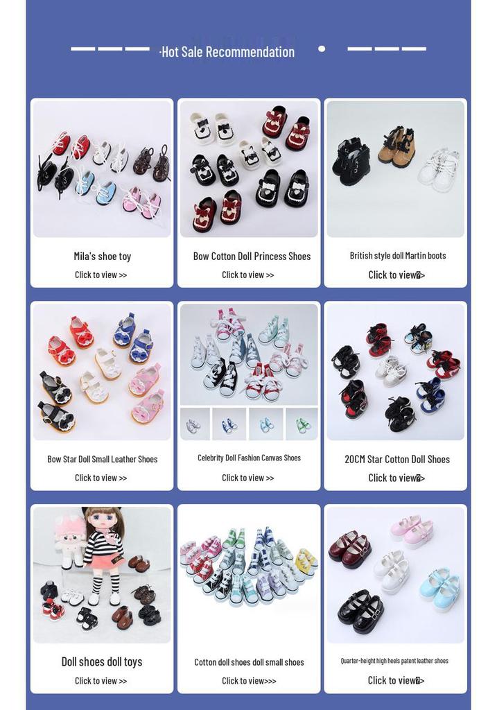 30cm Jointed BJD Cotton Doll Shoes - Fashion Doll Dress-Up Accessories