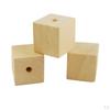 50 Cubes with Holes - Unfinished Solid Wood Beads for DIY Craft and Building Projects(2 Sizes To