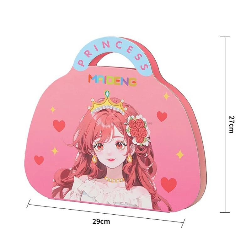 Princess Craft Kit Make-up, 2025 Neues Malen Prinzessin Buch Make-up Bastelsets Folienkunstbücher, Basteln DIY Make-ups, Kinder Make-up Sets für Mädchen 5-8