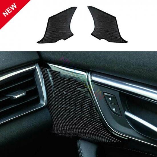 For Cadillac CT5 2020-2022 Black Steel Inner Door Speaker Ring Cover Trim 2PCS